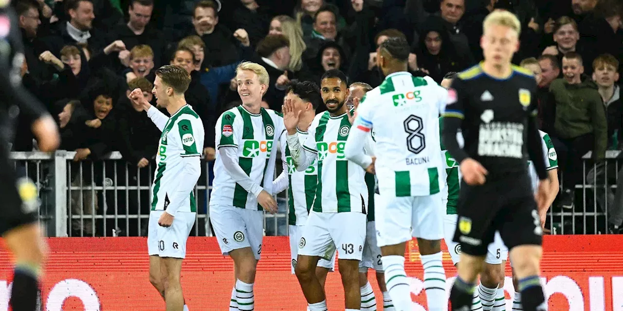 FC Groningen doet goede zaken in Euroborg en wint ruim van SC Cambuur