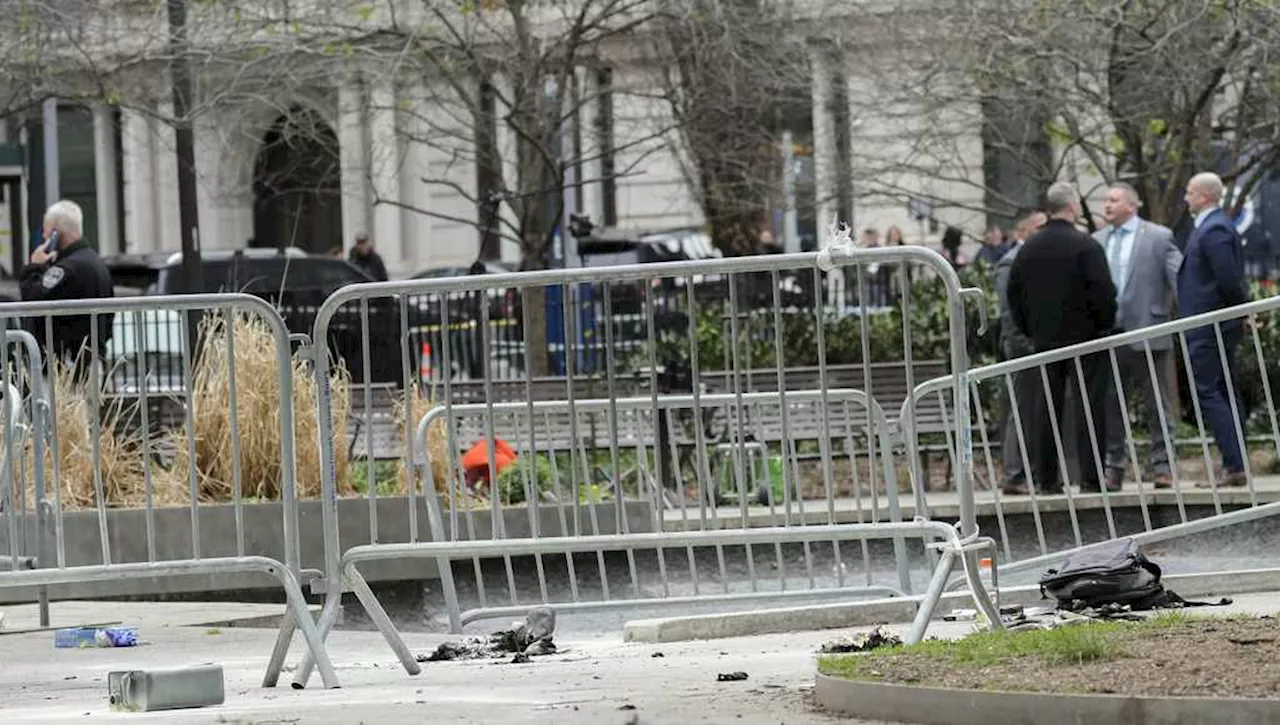 Police to review security outside courthouse hosting Trump's trial after man sets himself on fire