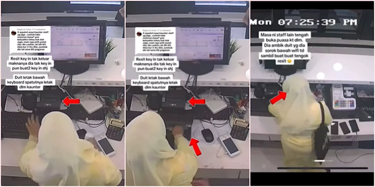 Cashier Caught Stealing During Ramadan After CCTV Footage Revealed Her Thieving Ways