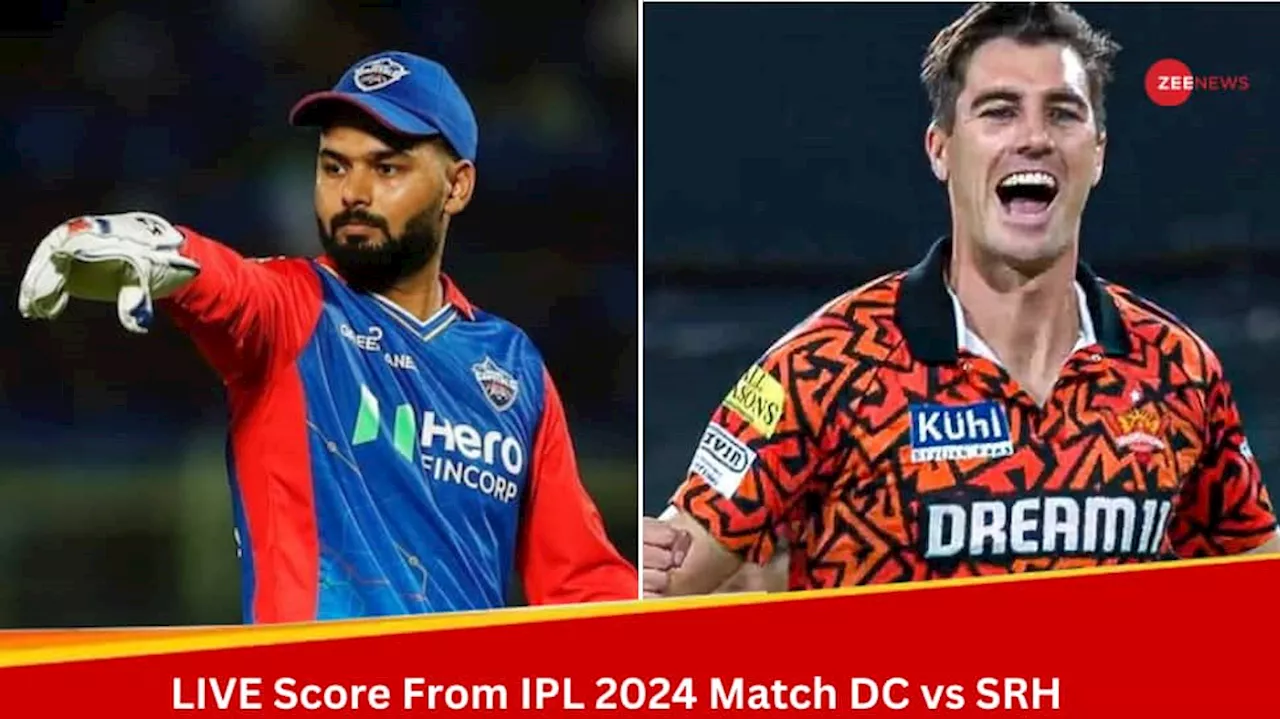 SRH:138-2(8) DC vs SRH Live Cricket Score and Updates IPL 2024: SRH On Top With Travis Head