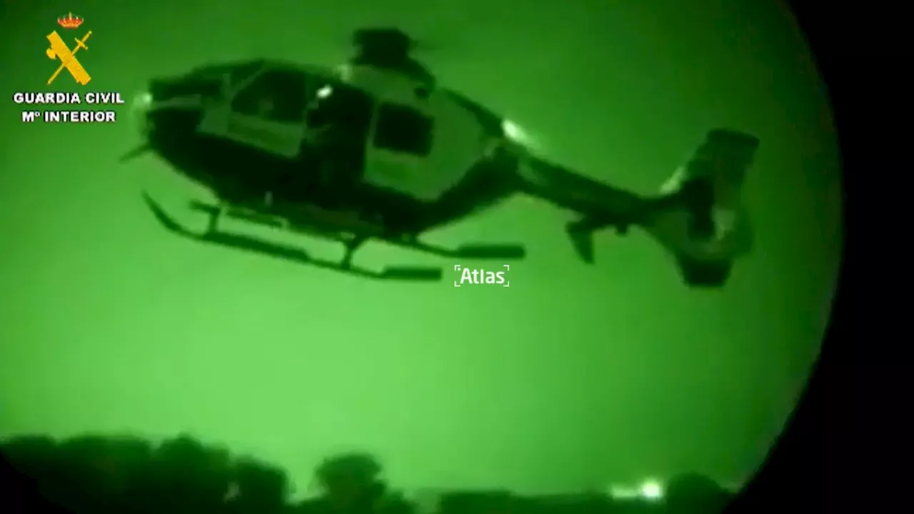 La Guardia Civil realiza el primer rescate aéreo con gafas de visión nocturna en España