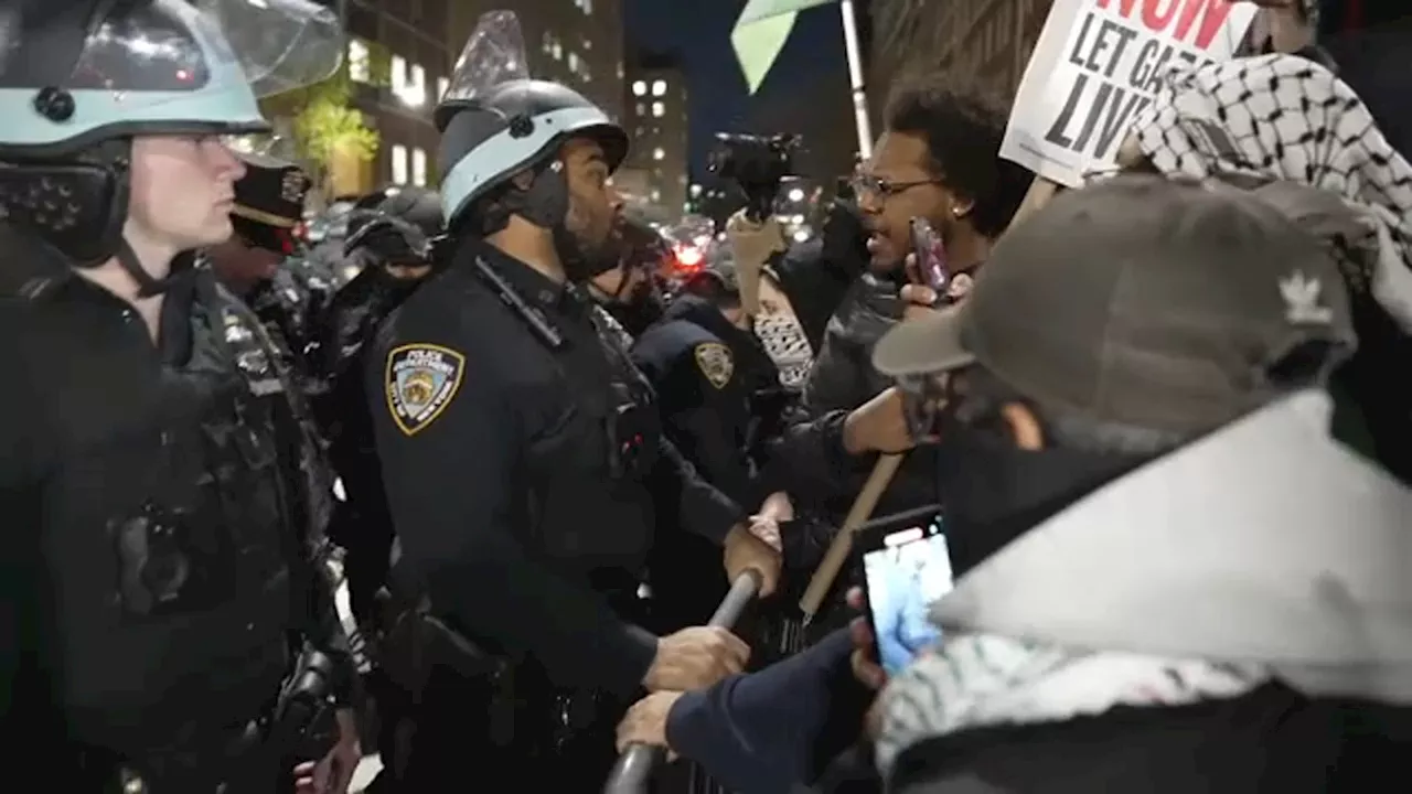 3 people arrested in demonstrations at Columbia University; tense moments between NYPD, protesters