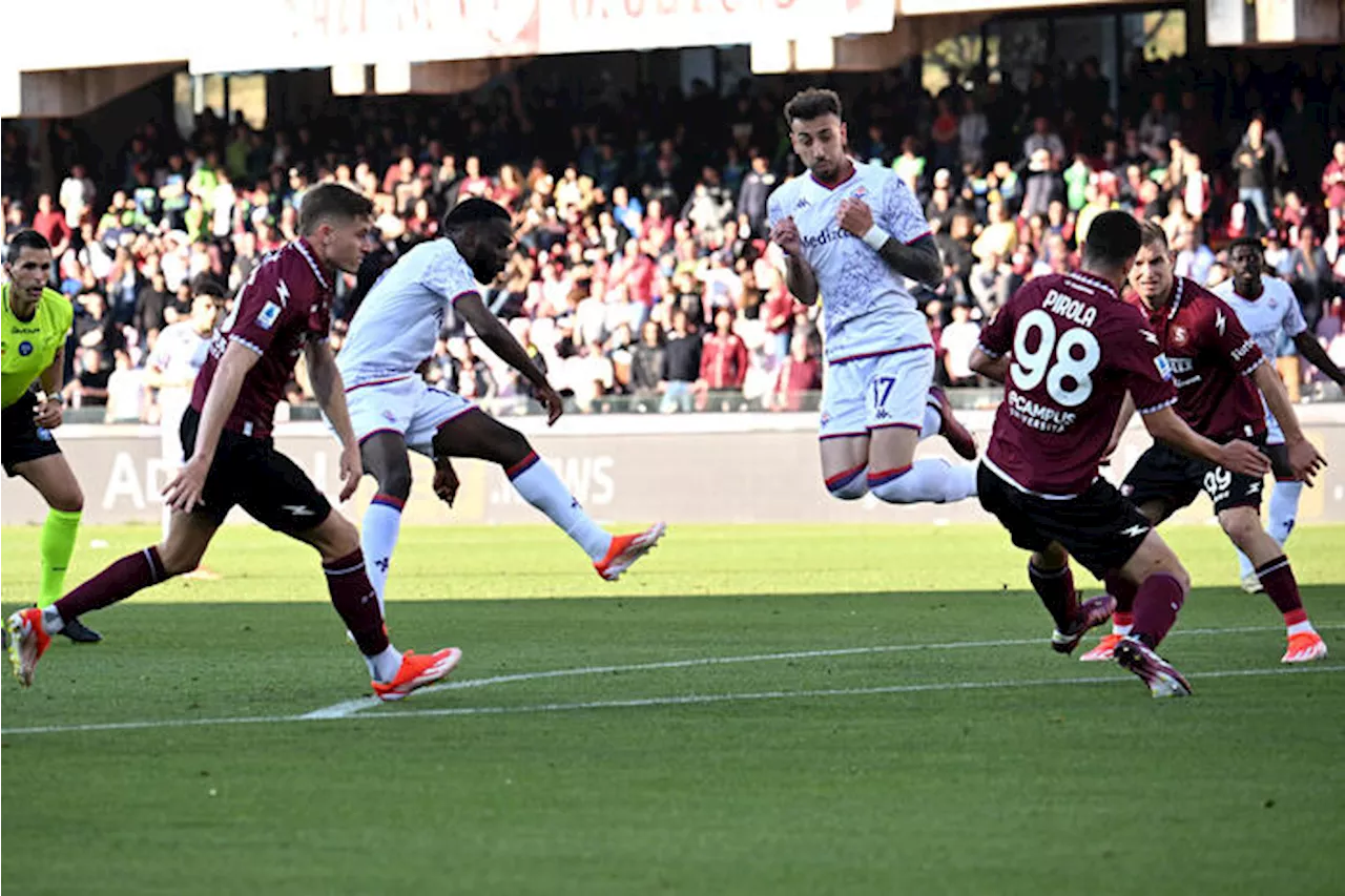 Serie A: Salernitana-Fiorentina 0-1 DIRETTA E FOTO