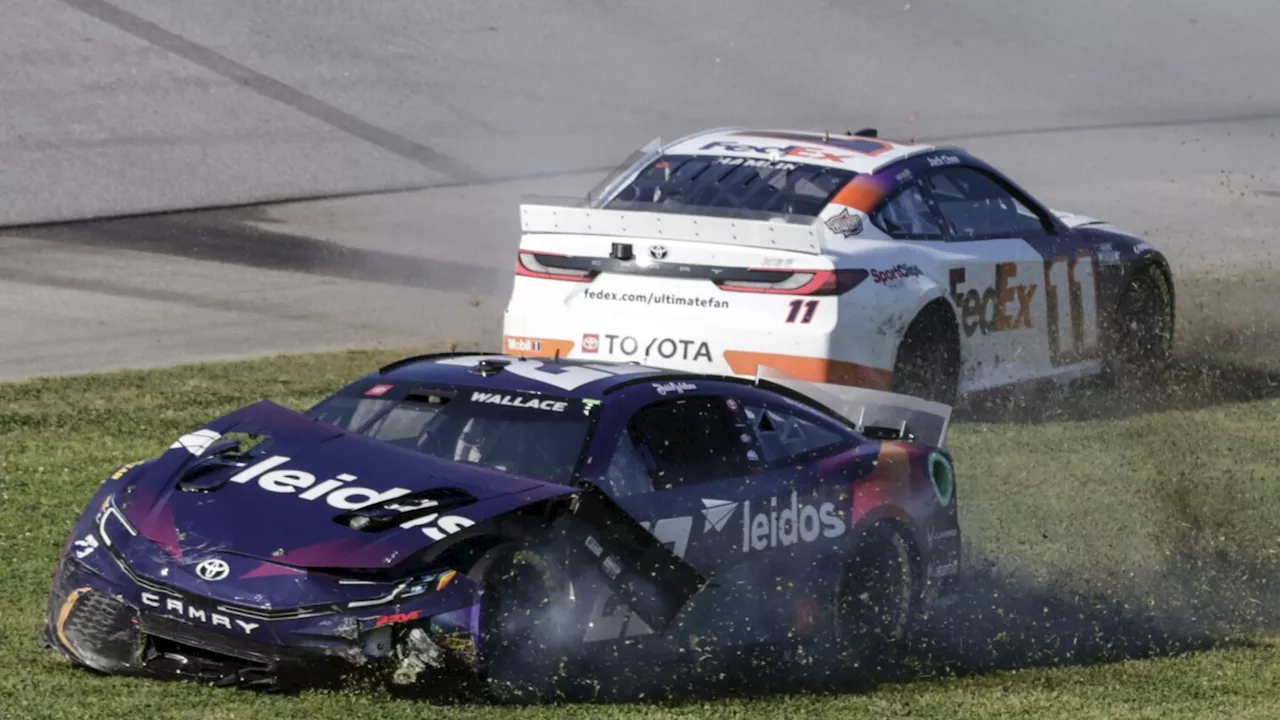 Reddick steals win at Talladega for Michael Jordan as McDowell crashes at the line