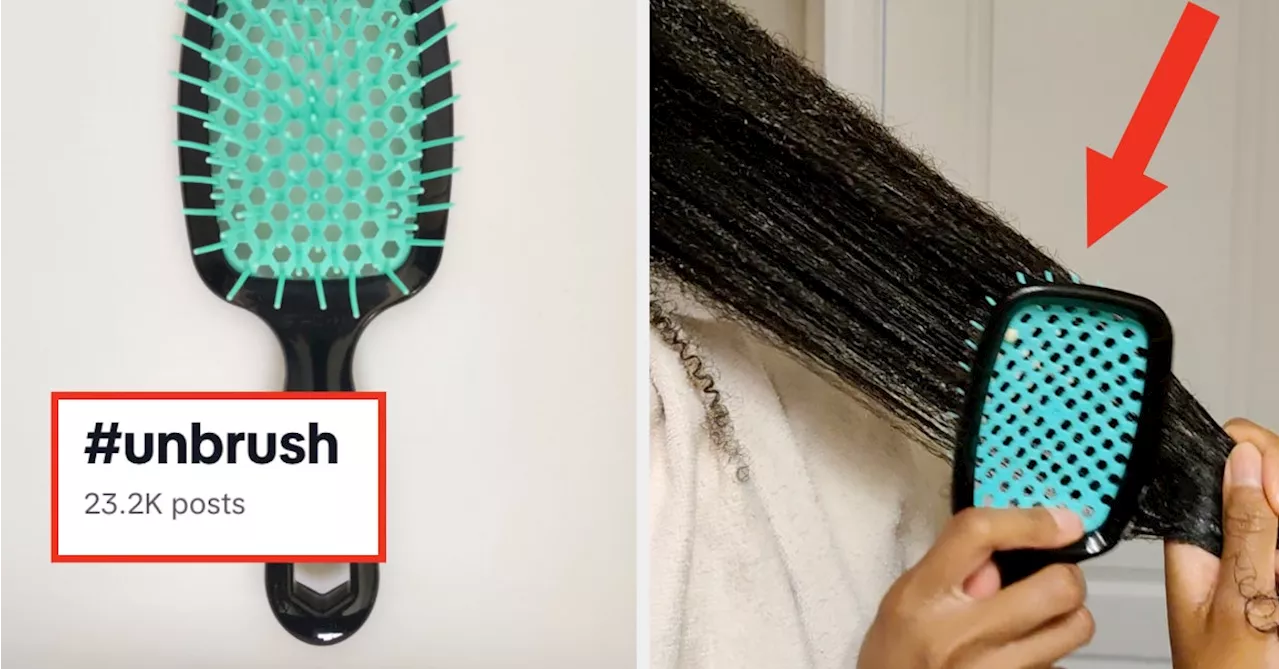 UNbrush Detangling Hair Brush Review On Curly Hair