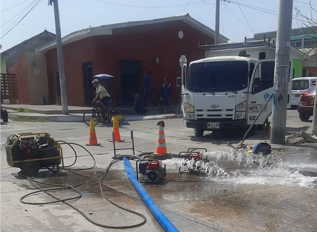 Por fuga de agua, más de 60 barrios de Barranquilla están sin el servicio