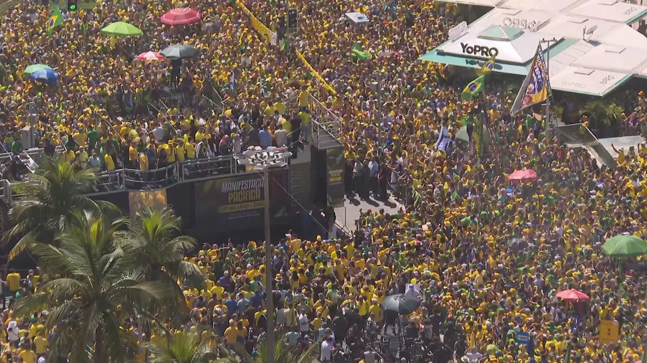 Monitoramento da USP estima 32,7 mil pessoas em ato com Bolsonaro no Rio