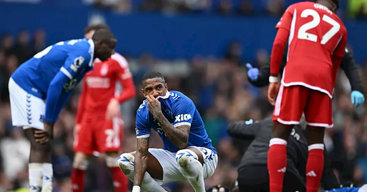 Everton FC striker Beto stretchered off pitch at Goodison Park