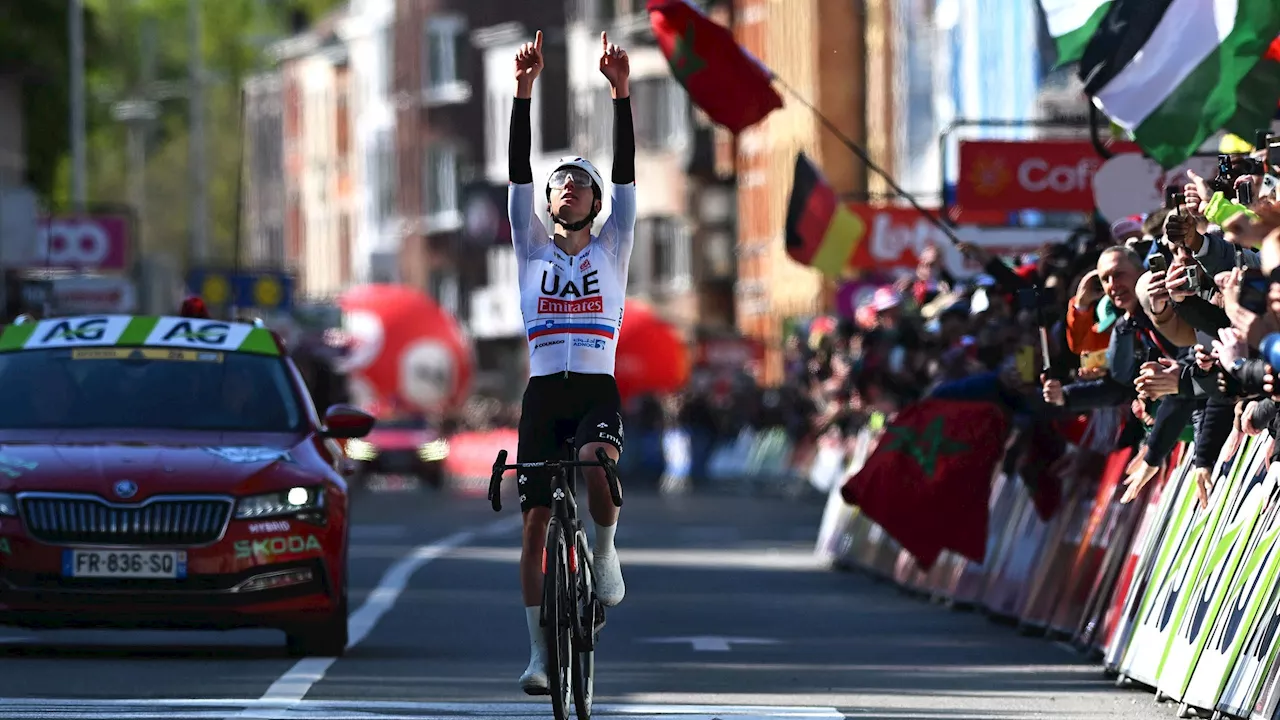 Liège-Bastogne-Liège : Tadej Pogacar vainqueur en solitaire devant Romain Bardet et Mathieu van der Poel