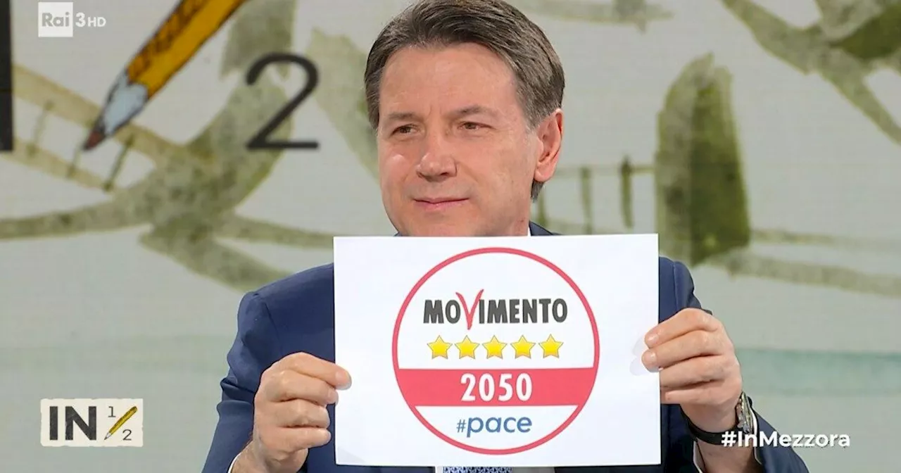 Europee, Conte presenta il simbolo del M5s: c’è l’hashtag pace