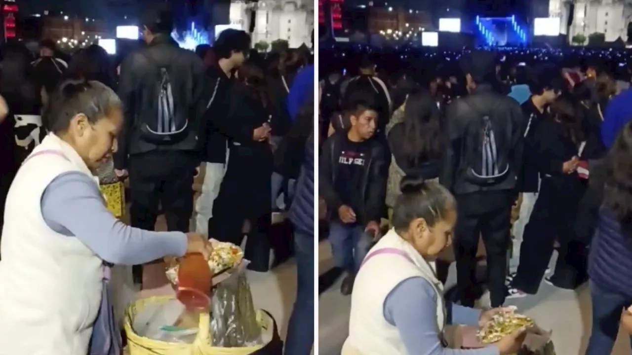 ¡La noche perfecta! Señora se hace viral por vender tlayudas durante el concierto de Interpol en la CDMX