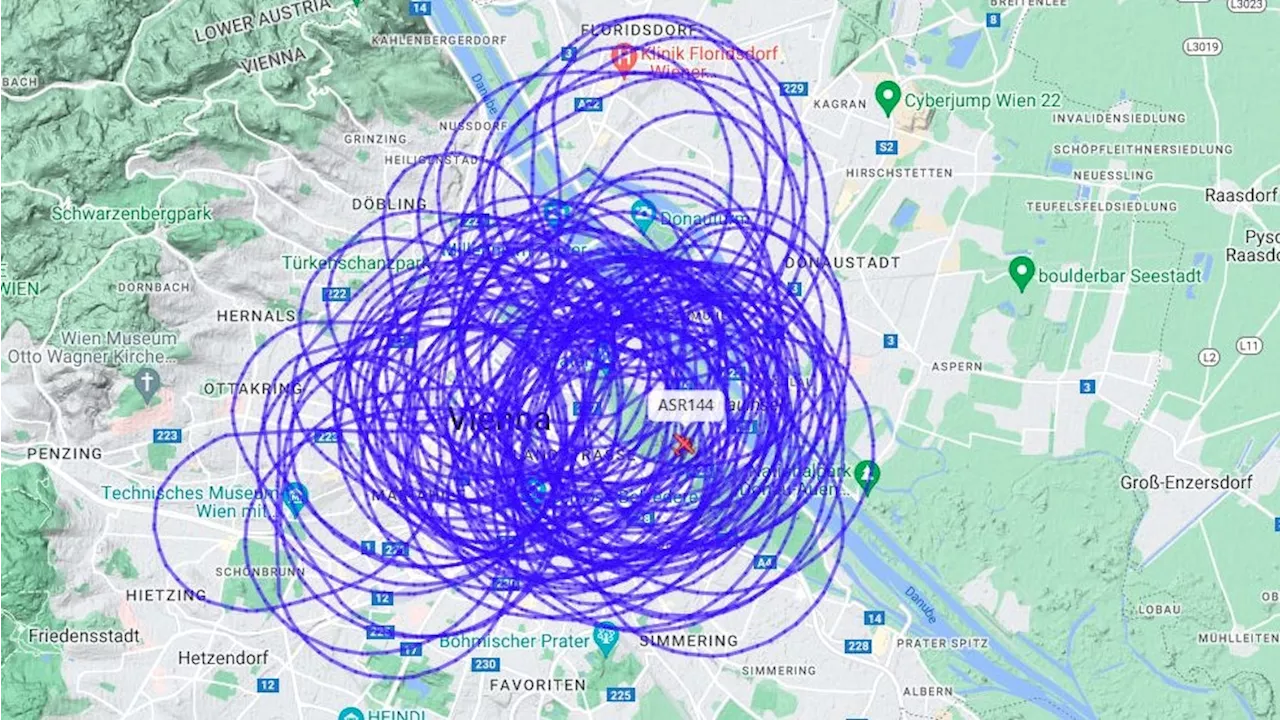 – Flieger kreiste stundenlang über Wien