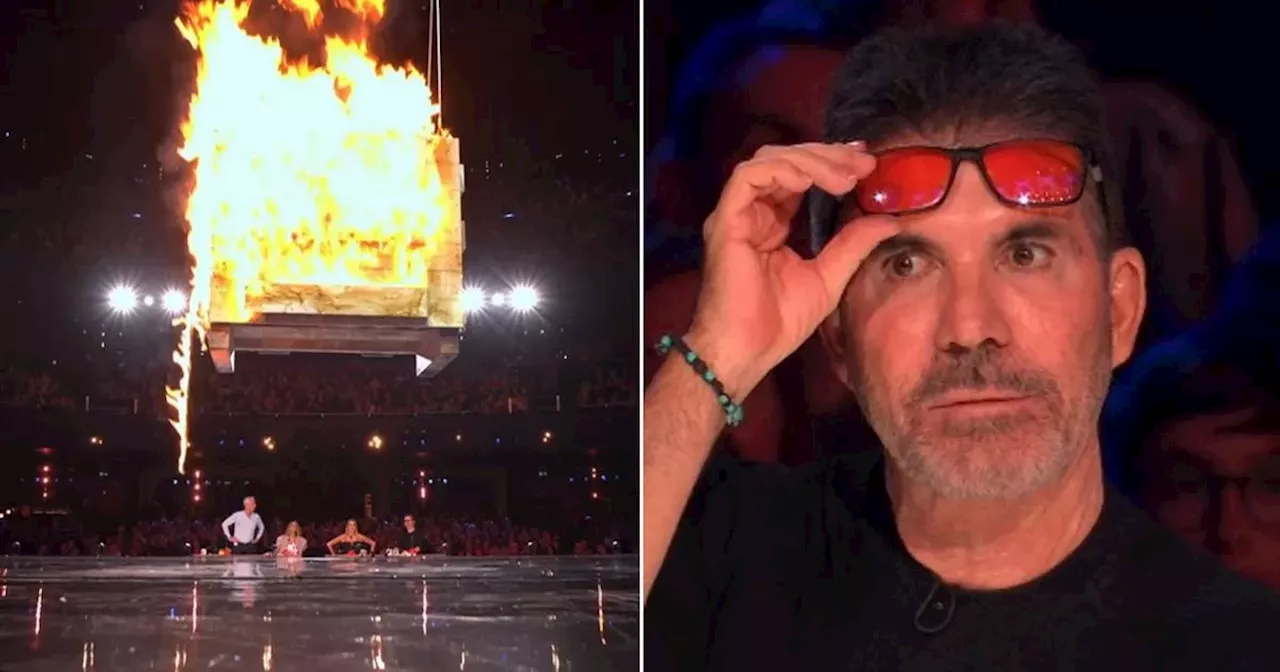 BGT judges panic as stunt act audition goes wrong with set on fire