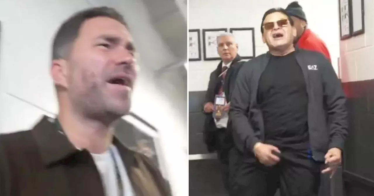 Eddie Hearn in furious clash with Ryan Garcia's dad after Devin Haney fight