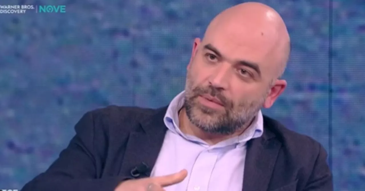 Che tempo che fa, Saviano come Scurati: &#034;L&#039;obiettivo di Meloni è fermarmi&#034;