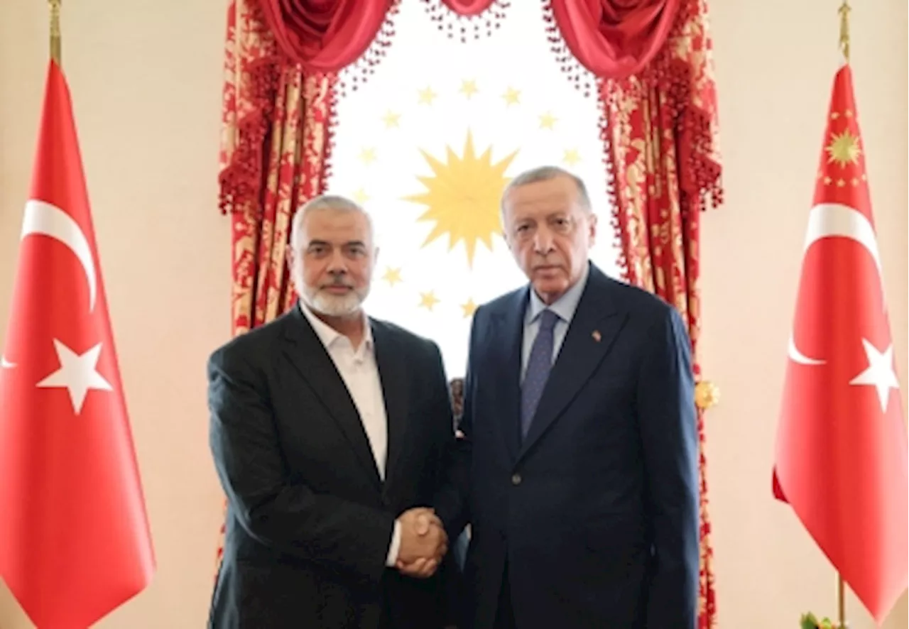 Erdogan urges Palestinian unity after meeting Hamas chief