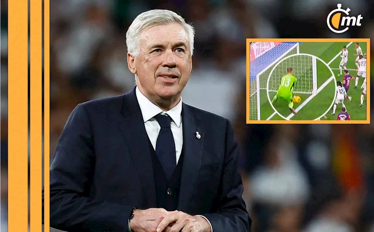 ¿Era gol? Ancelotti responde a polémica por gol fantasma del Barcelona en Clásico