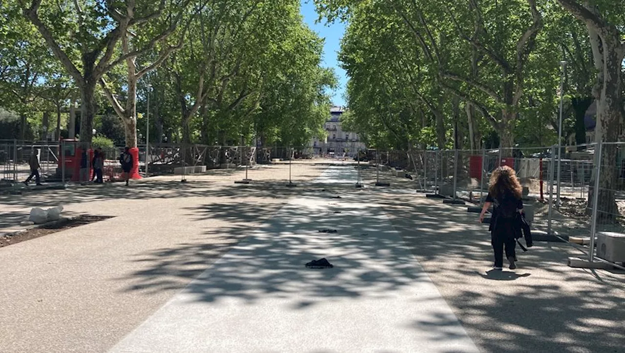 La 'grande allée' et sa perspective se dessinent sur l’esplanade Charles-de-Gaulle à Montpellier