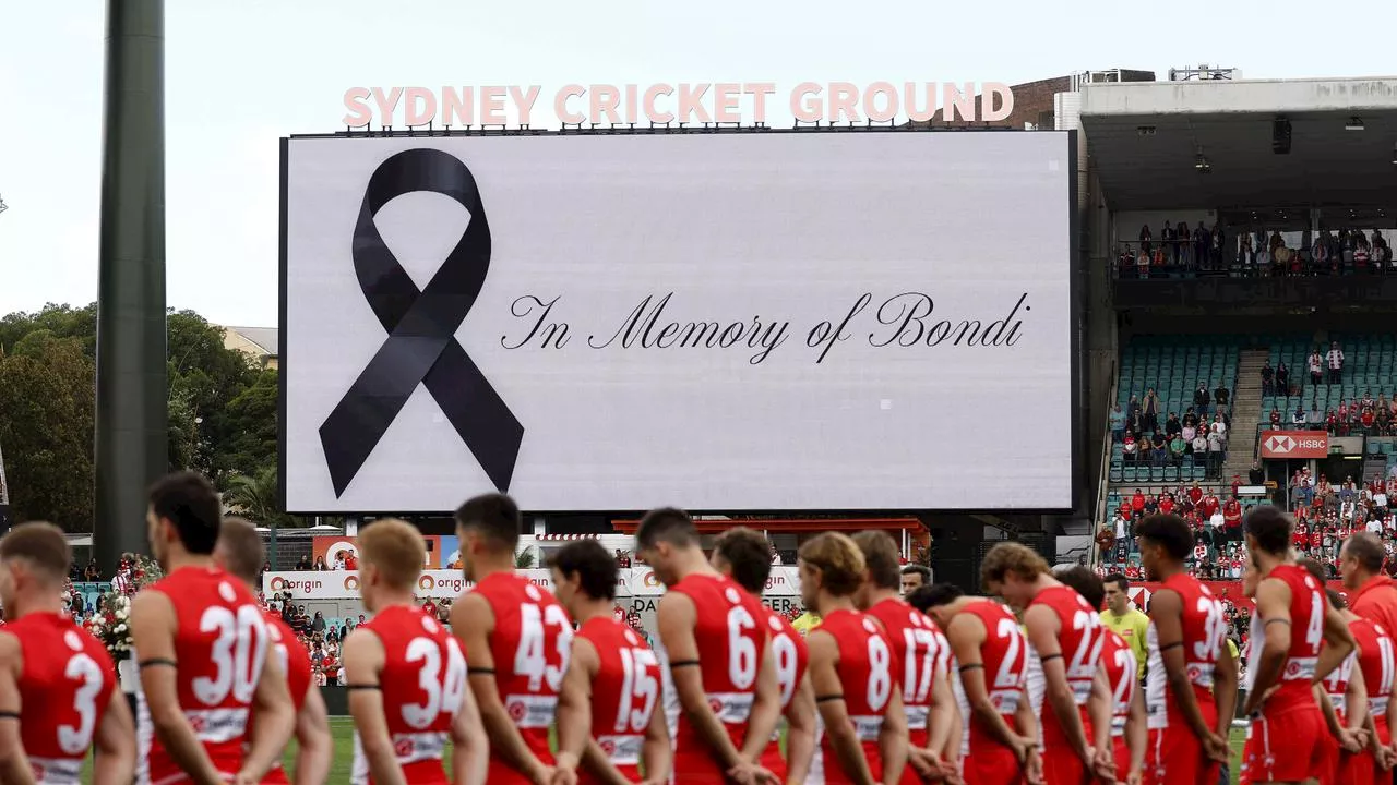 Swans’ emotional tribute to Bondi victims