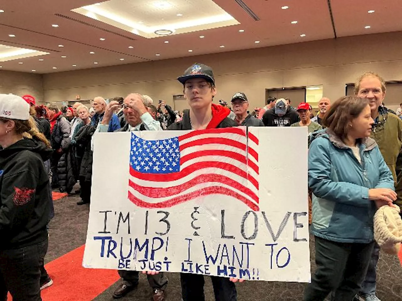 In chance for Trump, youth at rally see him as answer to economic woes