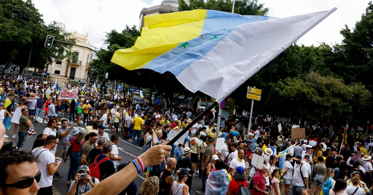 Thousands protest in Spain's Canary Islands over mass tourism