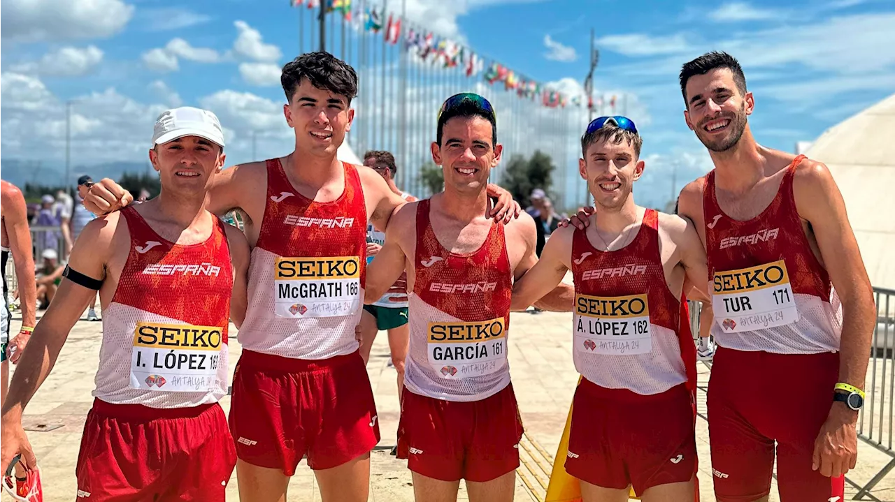 El equipo masculino gana el oro en los 20 kilómetros Marcha de los Mundiales de Antalya