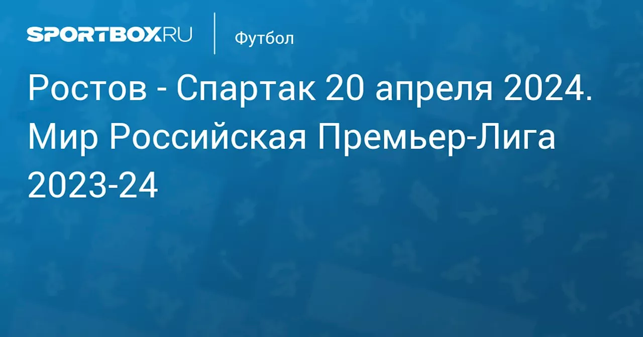  Спартак 21 апреля. Мир Российская Премьер-Лига 2023-24. Протокол матча