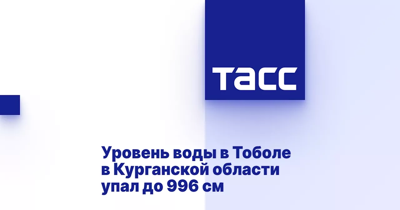 Уровень воды в Тоболе в Курганской области упал до 996 см