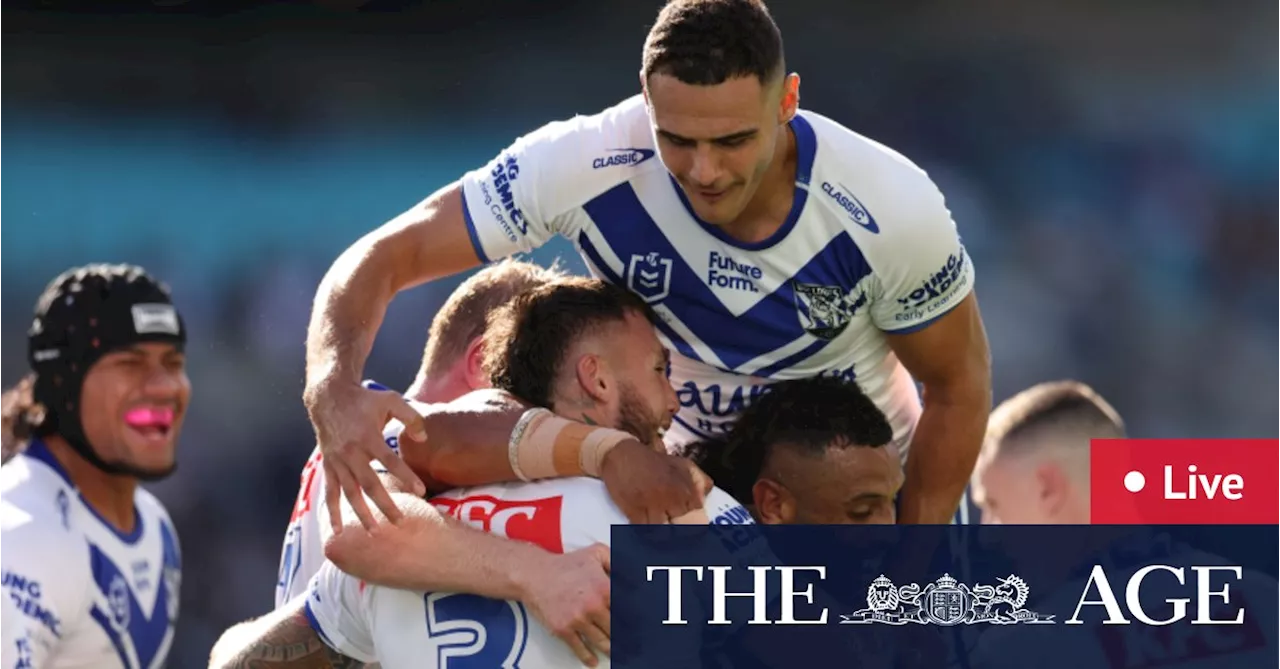 NRL 2024 LIVE: Bulldogs hold 12-point lead at half-time