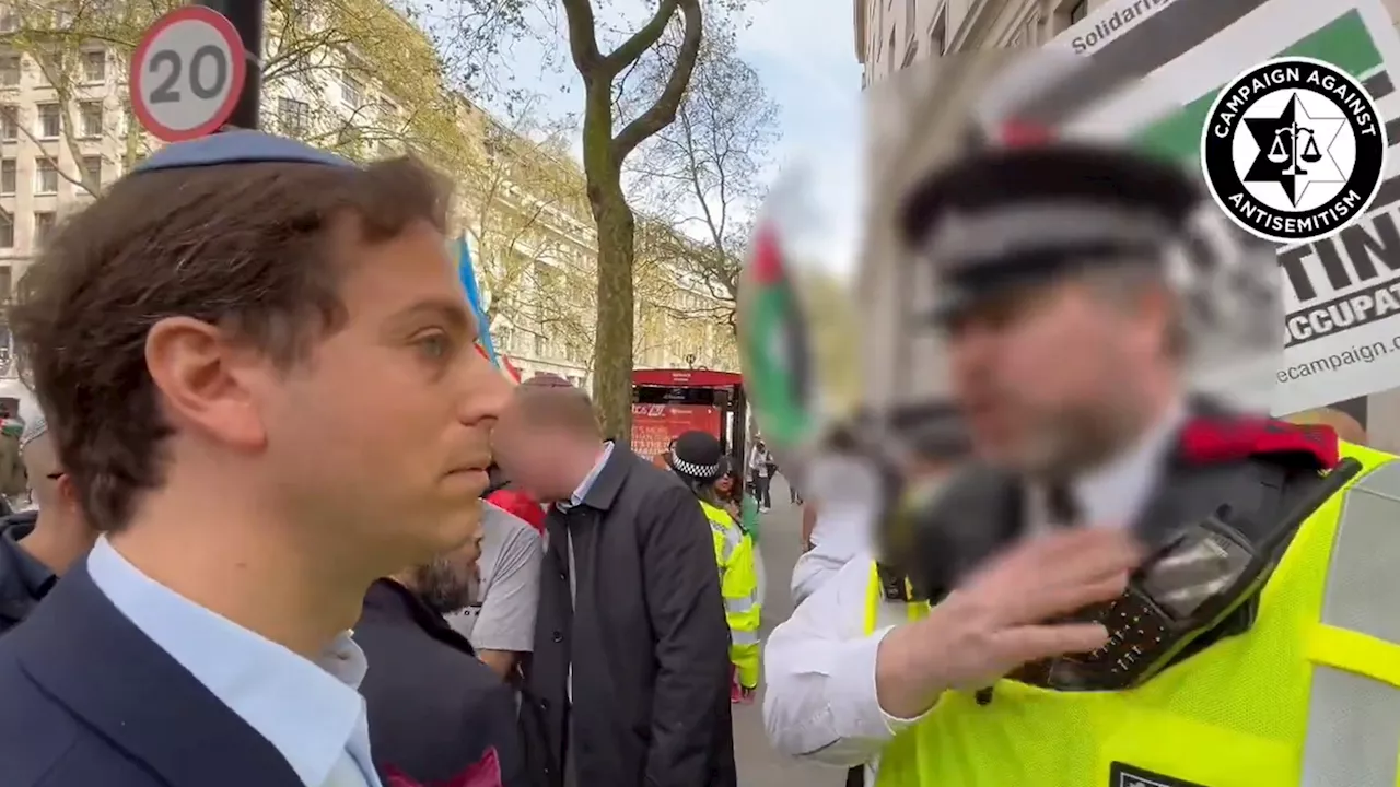 No10 blasts ‘appalling’ arrest threat against ‘openly Jewish’ man at pro-Palestine protest...