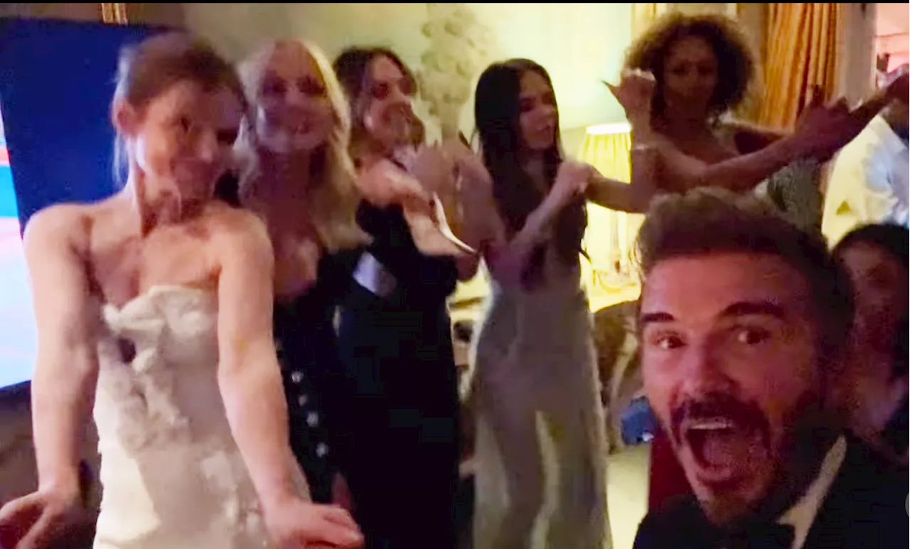 Watch iconic moment ALL five Spice Girls perform Stop Right Now at Posh’s birthday