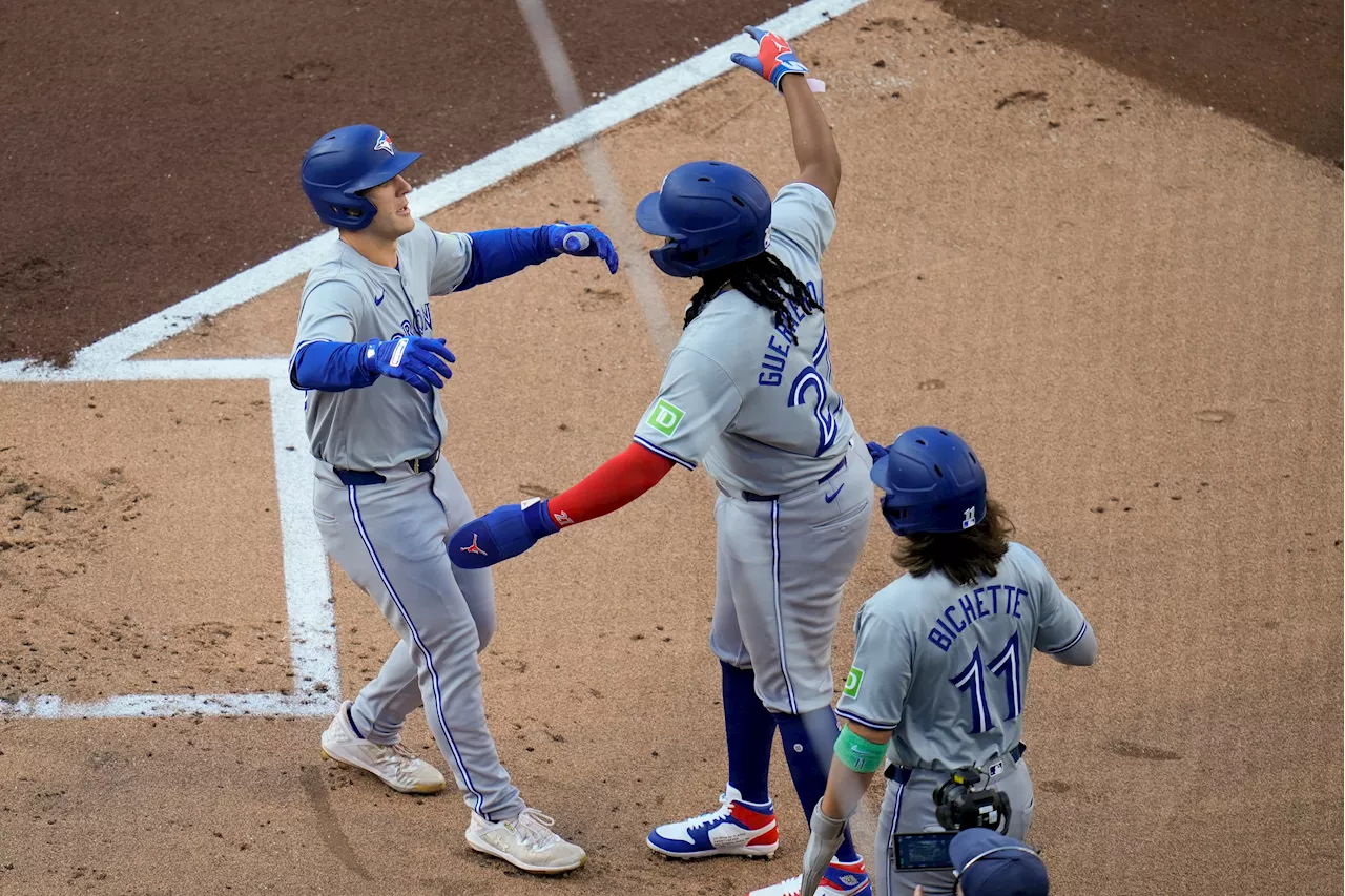 Varsho's three-run homer keys Blue Jays' win over Padres