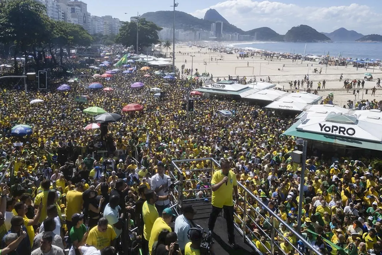 Conservative Brazilians laud Elon Musk at rally in support of ex-president Bolsonaro