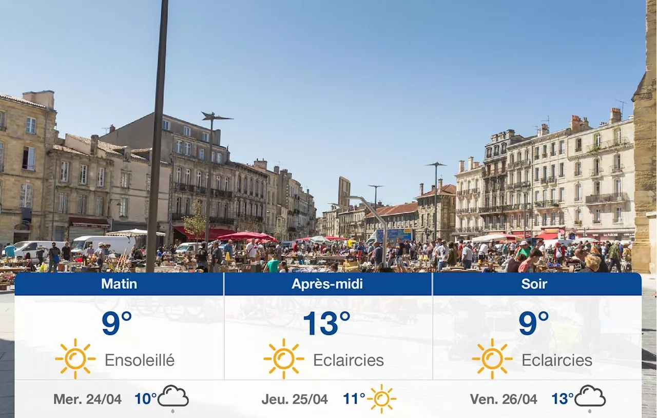 Météo Bordeaux: prévisions du mardi 23 avril 2024