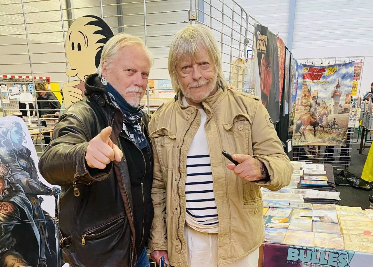 Près de Nantes, le chanteur Renaud en visite surprise aux Journées de la BD