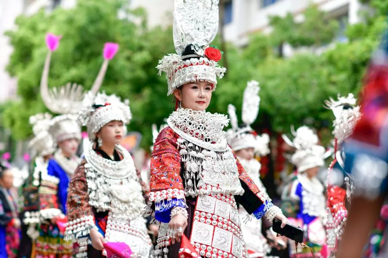 Mengintip Hari Valentine tradisional etnis Miao di Guizhou, China