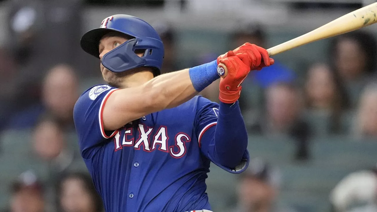 Rangers hit 3 homers, overcome early deficit to stop Braves' 6-game win streak with 6-4 victory