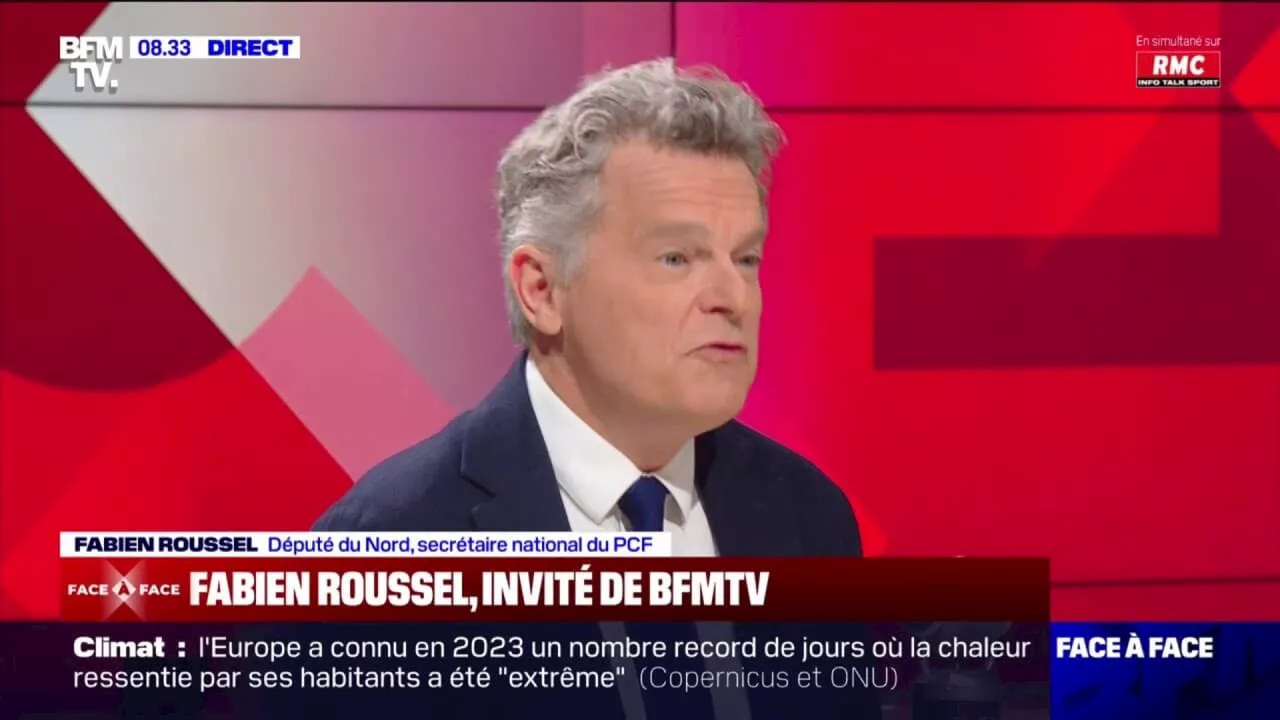 Violence chez les jeunes: 'Il y a besoin de réponses fortes', déclare Fabien Roussel (PCF)