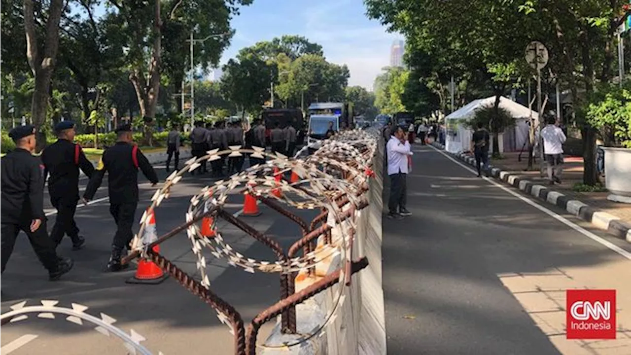 Ruas Jalan Medan Merdeka Barat Depan MK Ditutup Jelang Putusan Pilpres