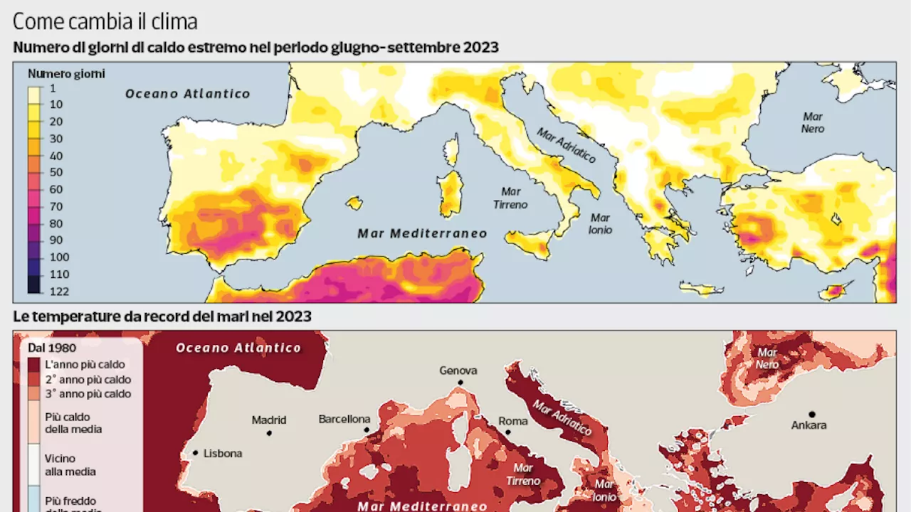 Mari e incendi, la febbre dell'Europa: «È il continente che si scalda di più»