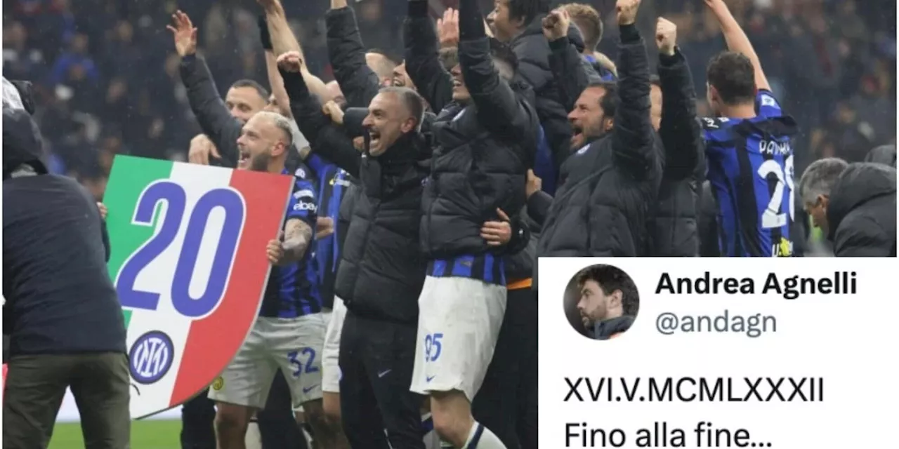 Agnelli e il tweet polemico sullo Scudetto dell'Inter: il messaggio sui social