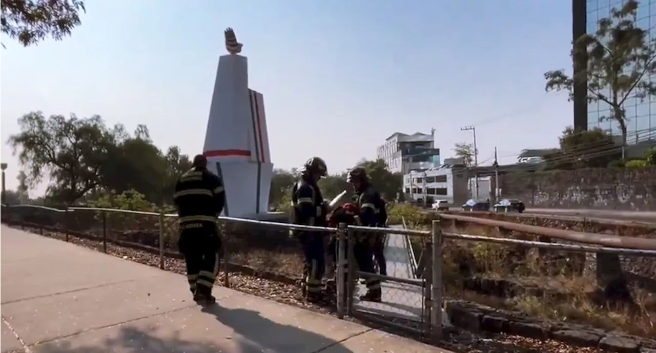 Encuentran cuerpo de un hombre colgado bajo la escultura “Hombre de Paz” en Periférico Sur