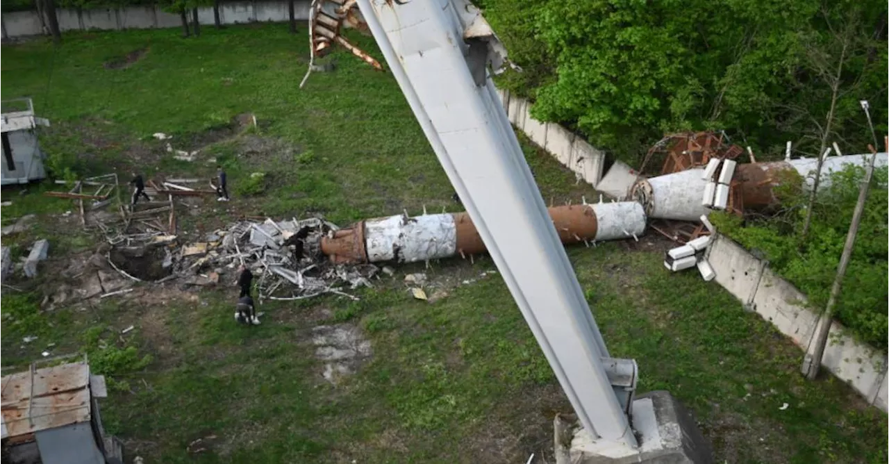 Un bombardeo ruso destruye la torre de televisión de la segunda ciudad más importante de Ucrania