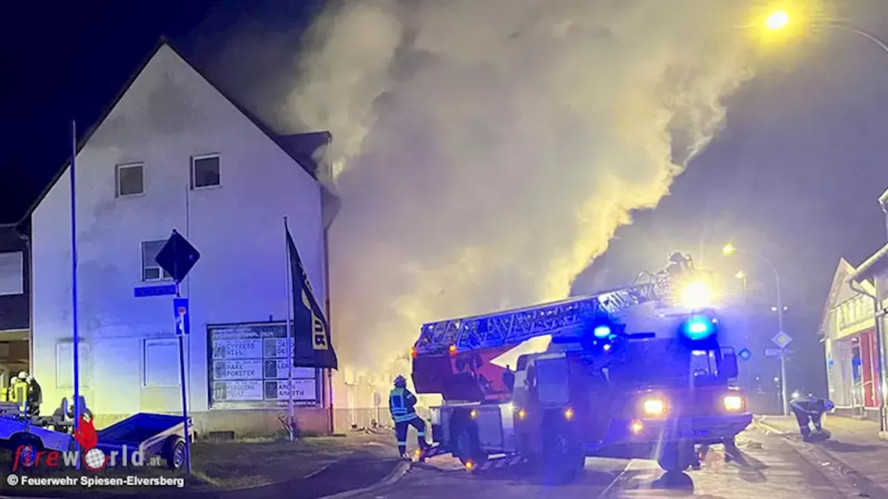 D: Brandbekämpfung in einem Mehrfamilienhaus in Spiesen → Bewohner im Krankenhaus, Katze tot geborgen