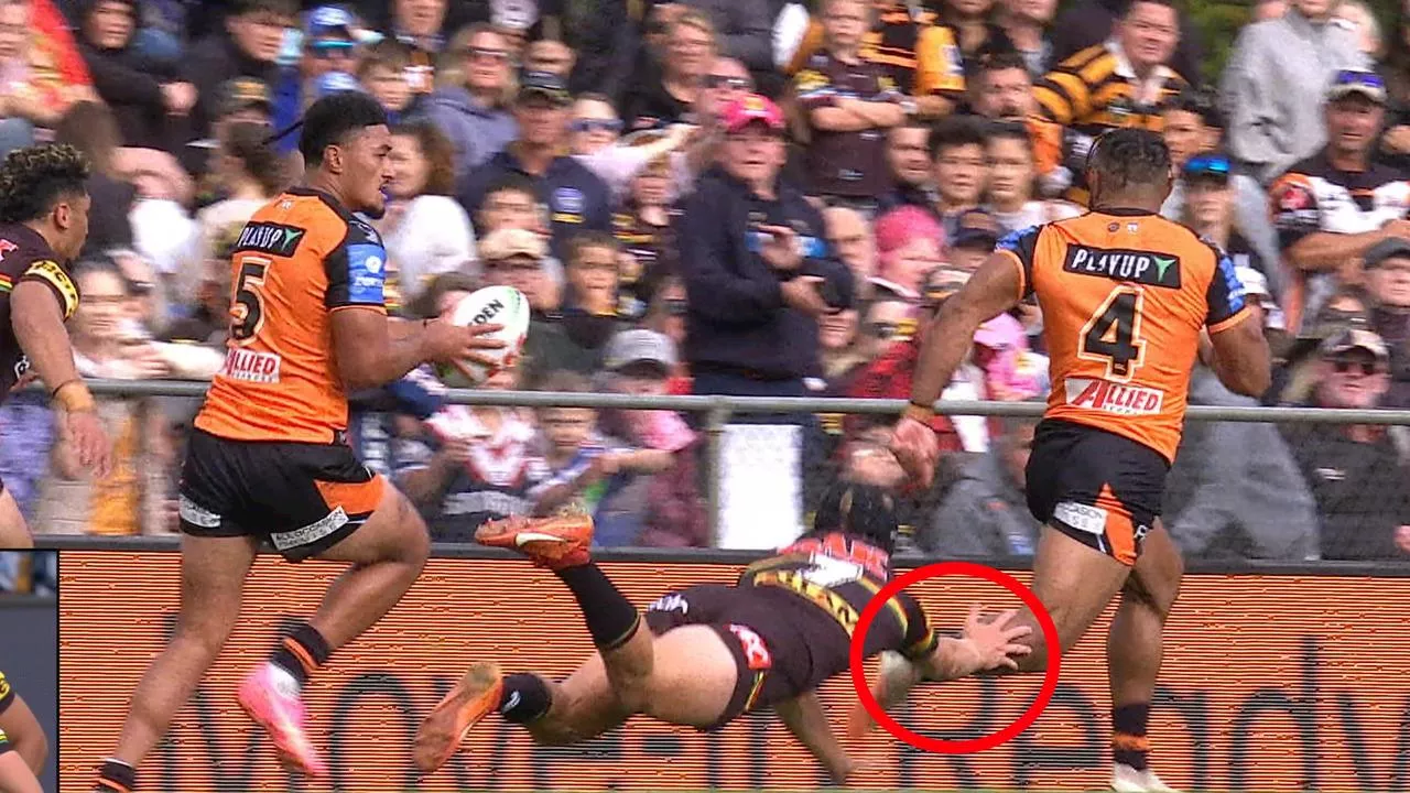 NRL confirms Panthers star’s ‘deliberate’ trip to deny Tigers try ‘warrants a sin bin’