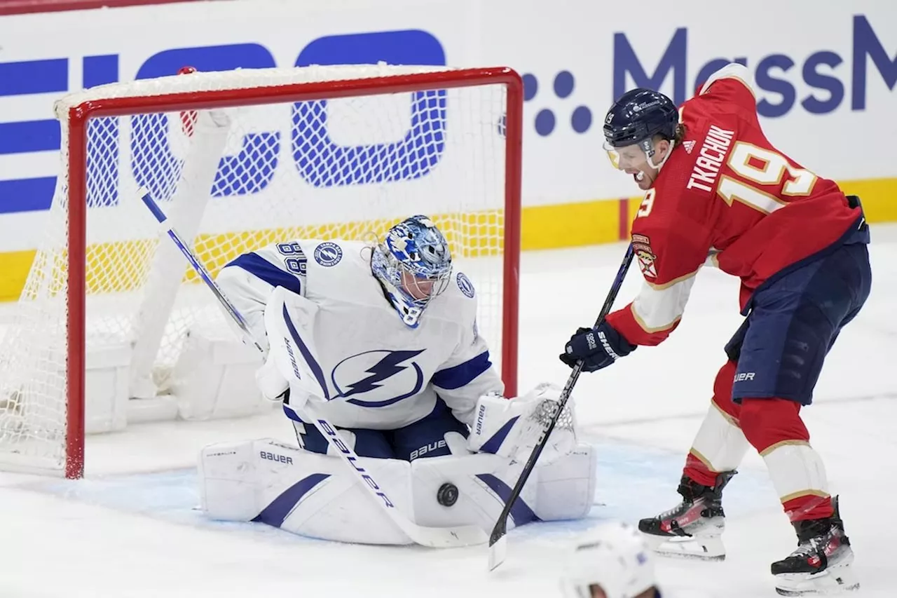 Panthers score twice in the third period and beat the Lightning 3-2 in Game 1 of NHL playoffs