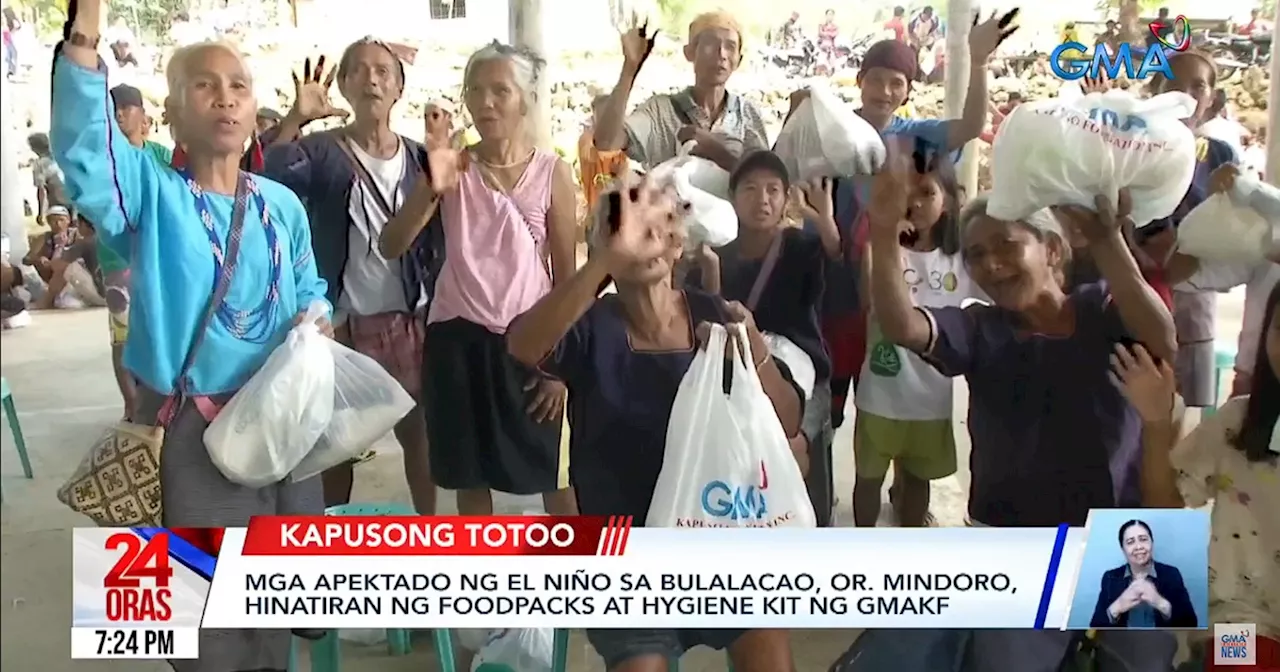 Amid El Niño, Hanunuo-Mangyan farmers in Oriental Mindoro receive food packs from GMA Kapuso Foundation