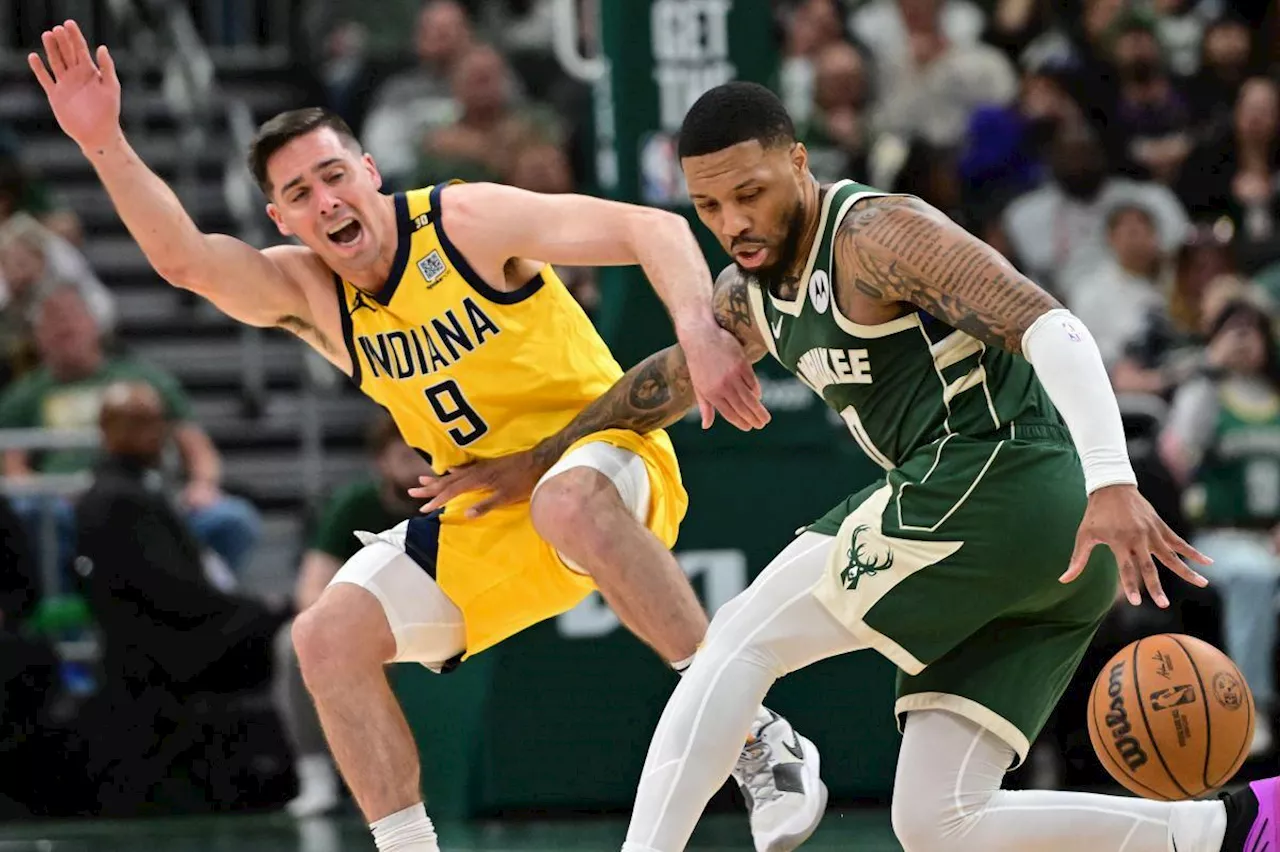 NBA: Damian Lillard scores 35 as Bucks top Pacers in Game 1