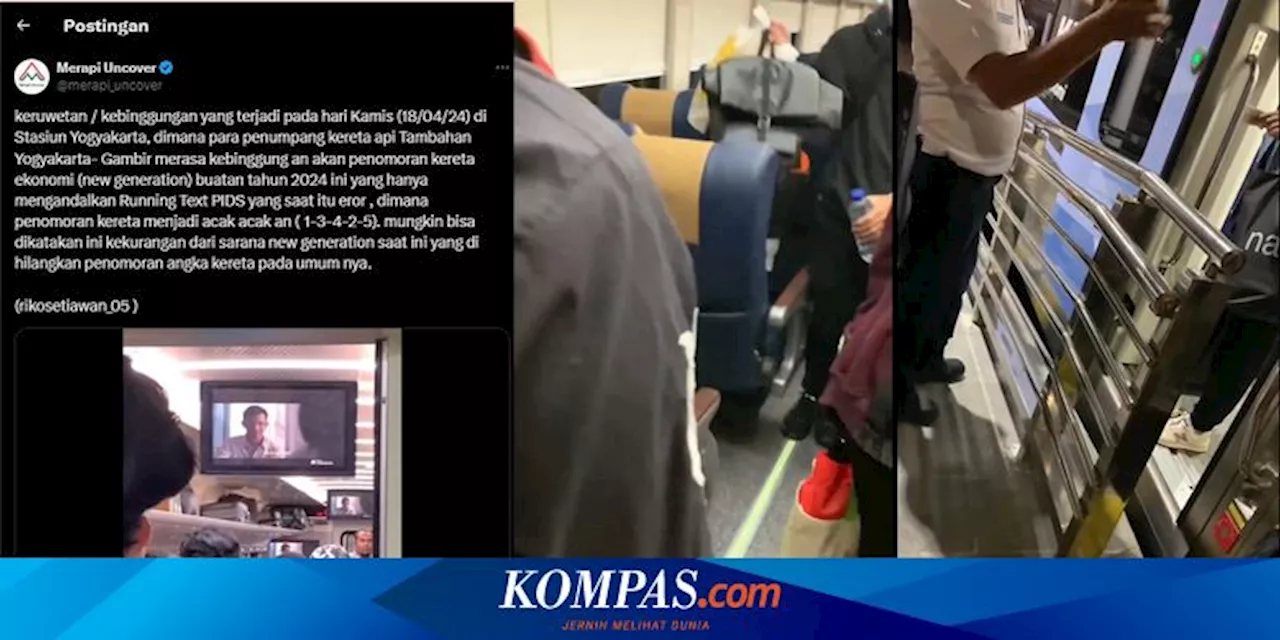 Penjelasan KAI soal Nomor Kursi Kereta Tambahan Yogyakarta-Gambir New Generation yang Acak-acakan