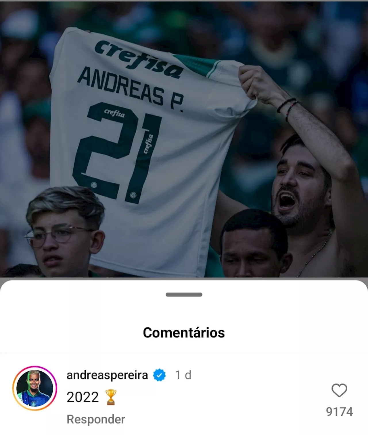 Ex-Flamengo, Andreas Pereira responde provocação de torcedor do Palmeiras; veja